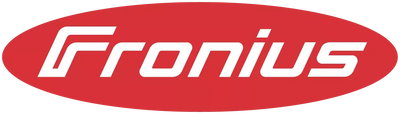 Fronius Logo in Rot mit weißer Schrift