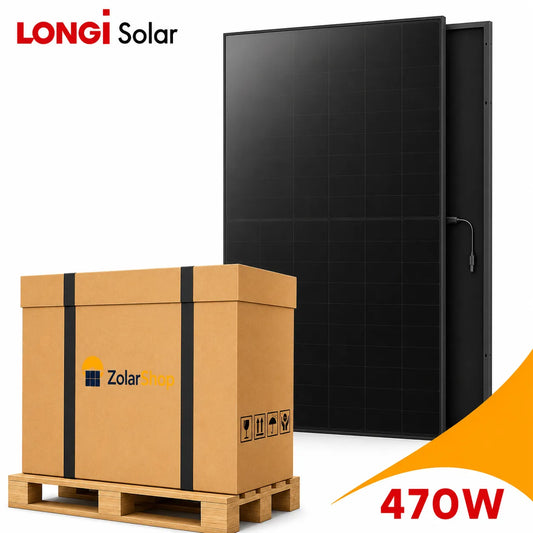 LONGi EcoLife X10 LR7-54HVBB-470M 470Wp Bifazial Glas-Glas Full Black Solarmodul (37 Stk.) 